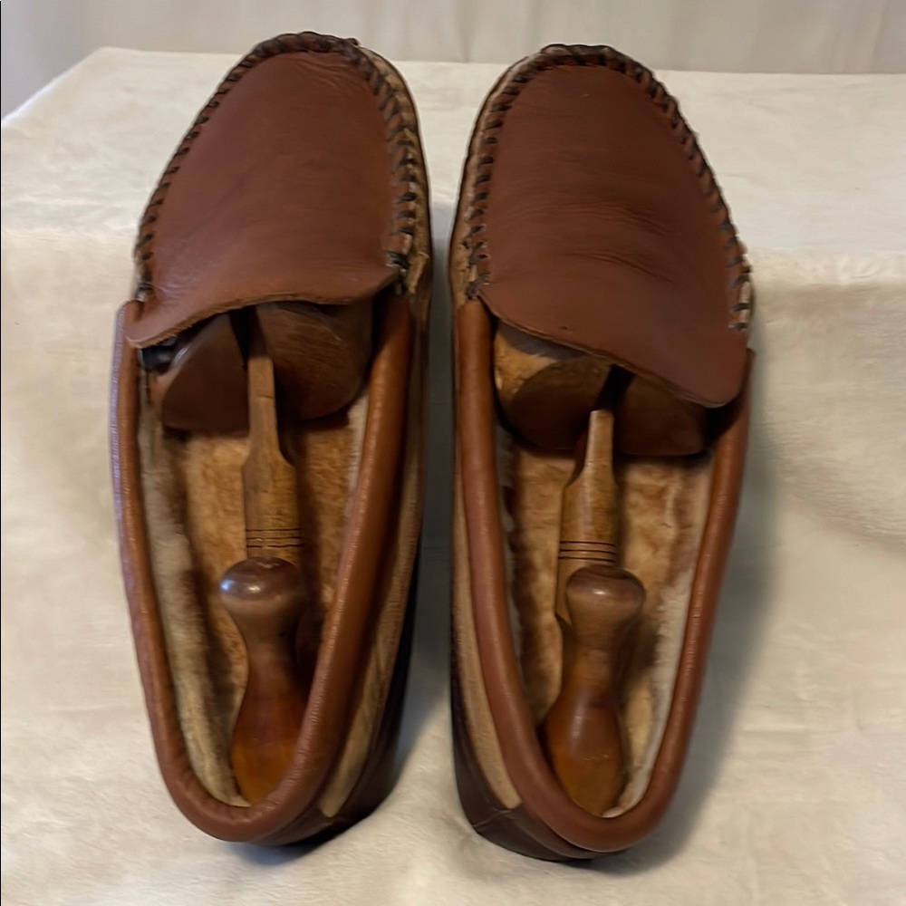 Men's Tri-Brown Leather Slippers